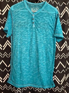 Buckle Black Teal Short-Sleeve Henley